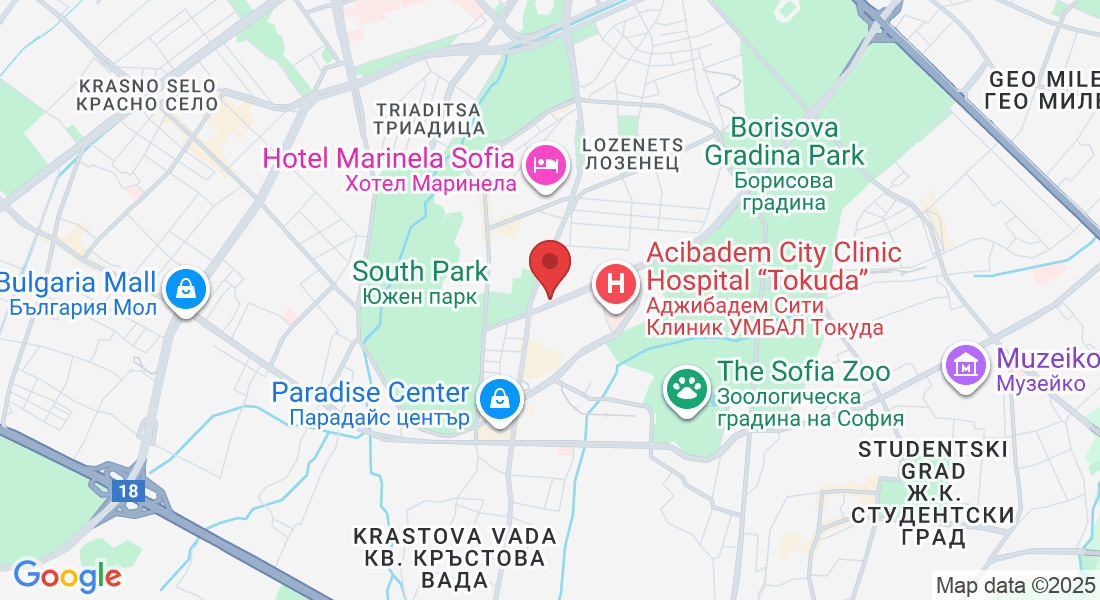 g.k. Lozenets, bul. "Nikola Y. Vaptsarov" 6, 1407 Sofia, Bulgaria