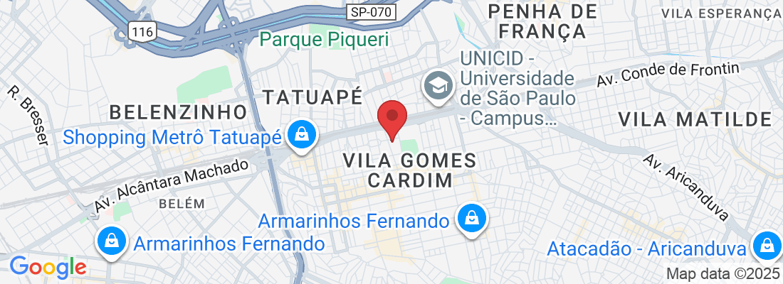 R. Vilela, 665 - Tatuapé, São Paulo - SP, 03314-000, Brasil