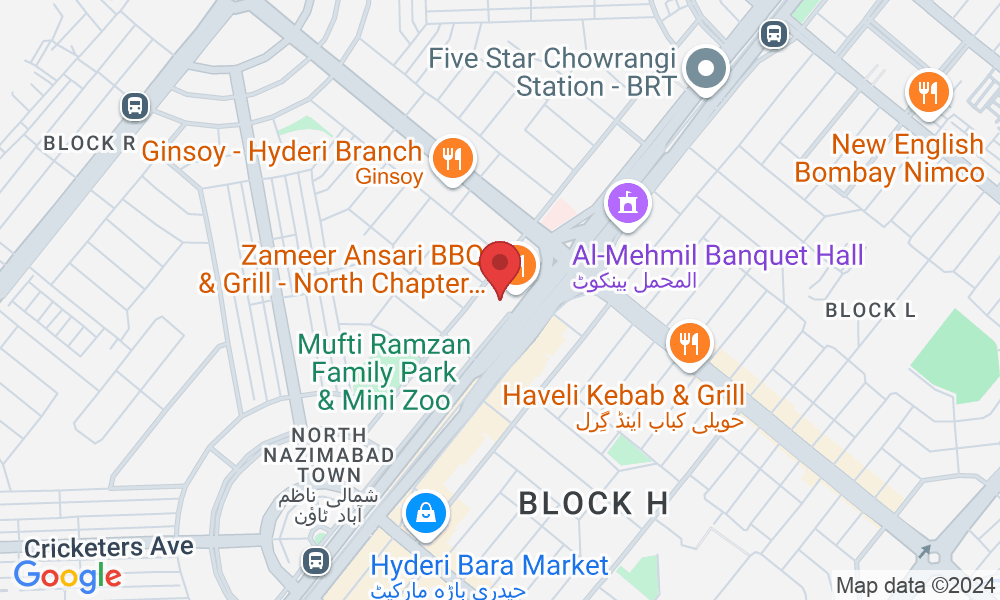 Main 5 star chowrangi, Above Ufone Franchise, Next to ginsoy, nearby Imam bargah, Block D North Nazimabad Town, Karachi, Karachi City, Sindh 74600, Pakistan