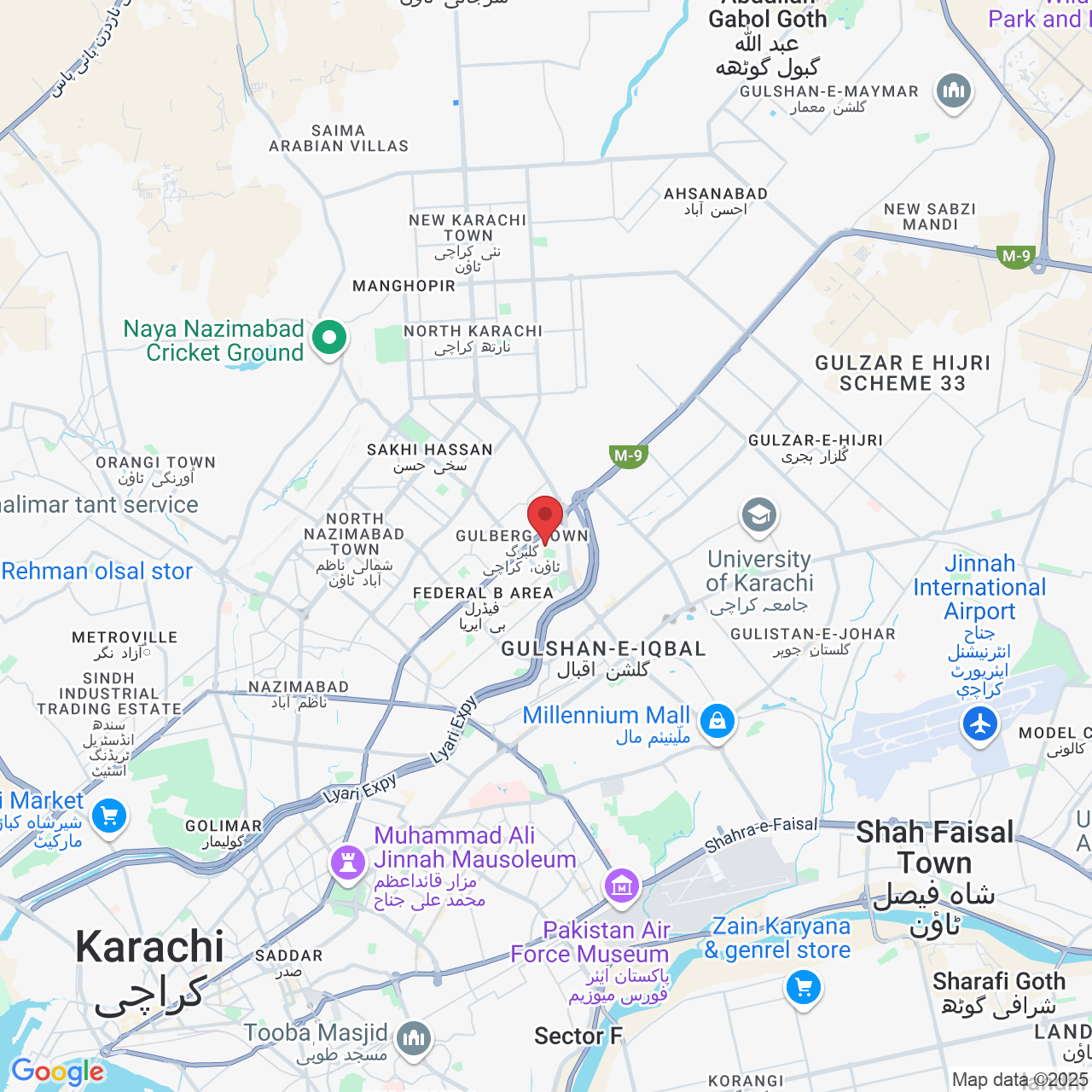Federal B Area Block 16 Gulberg Town, Karachi, Karachi City, Sindh, Pakistan