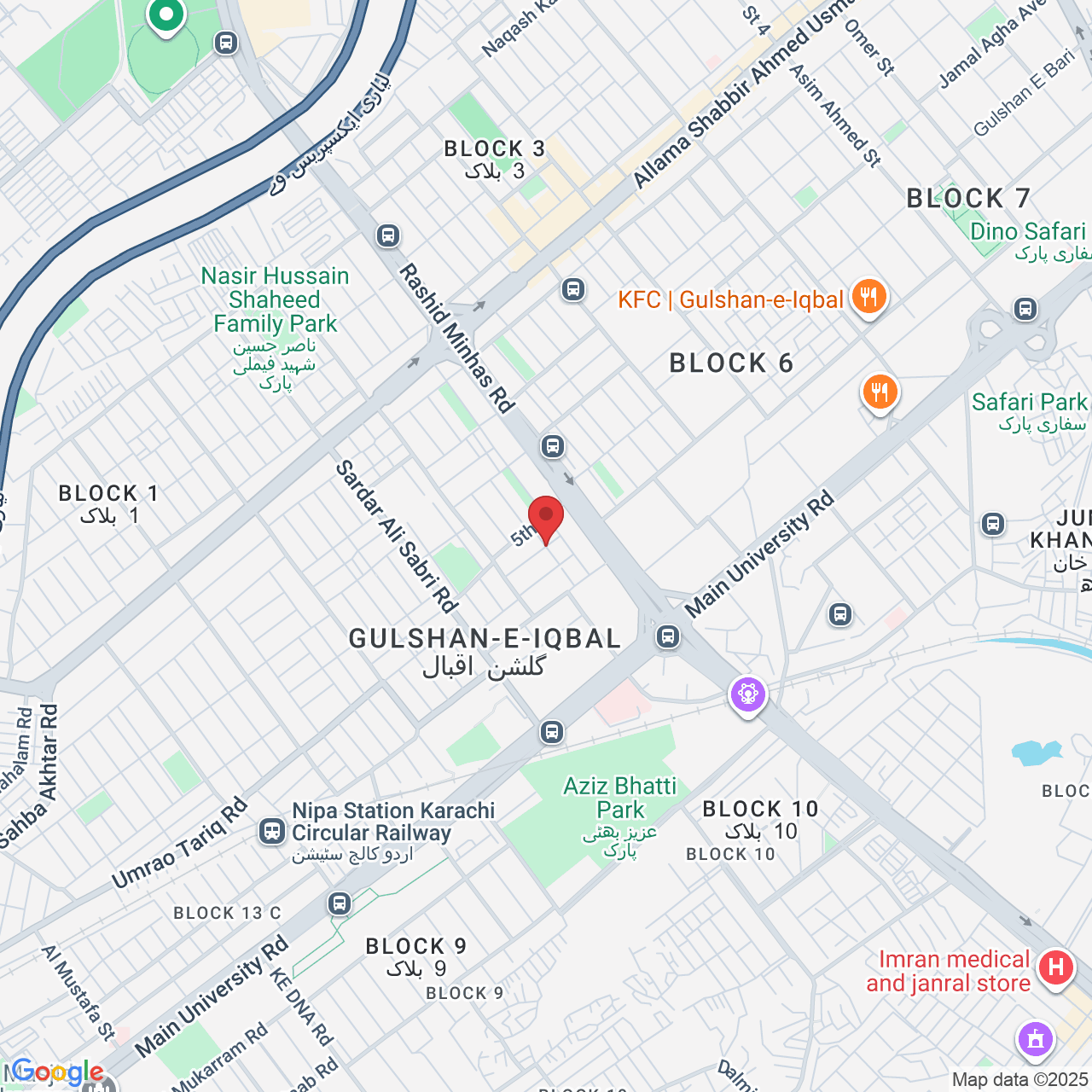 6th St, Block 5 Gulshan-e-Iqbal, Karachi, 75300, Pakistan