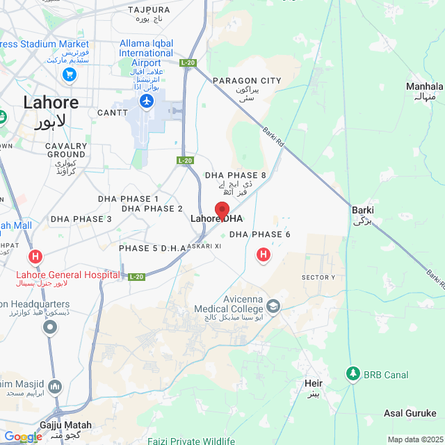 20 Main Blvd, Sector B DHA Phase 6, Lahore, Punjab 54000, Pakistan