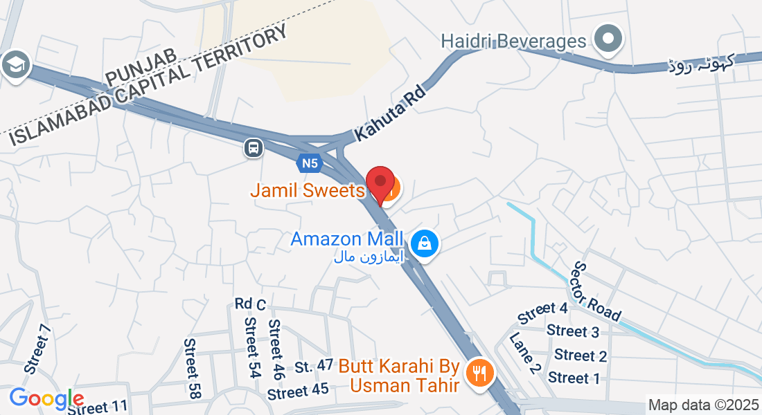 Shop # 6 Al Ghani Arcade, Main G.T. Rd, Sector A DHA Phase II, Islamabad, Islamabad Capital Territory 46000, Pakistan