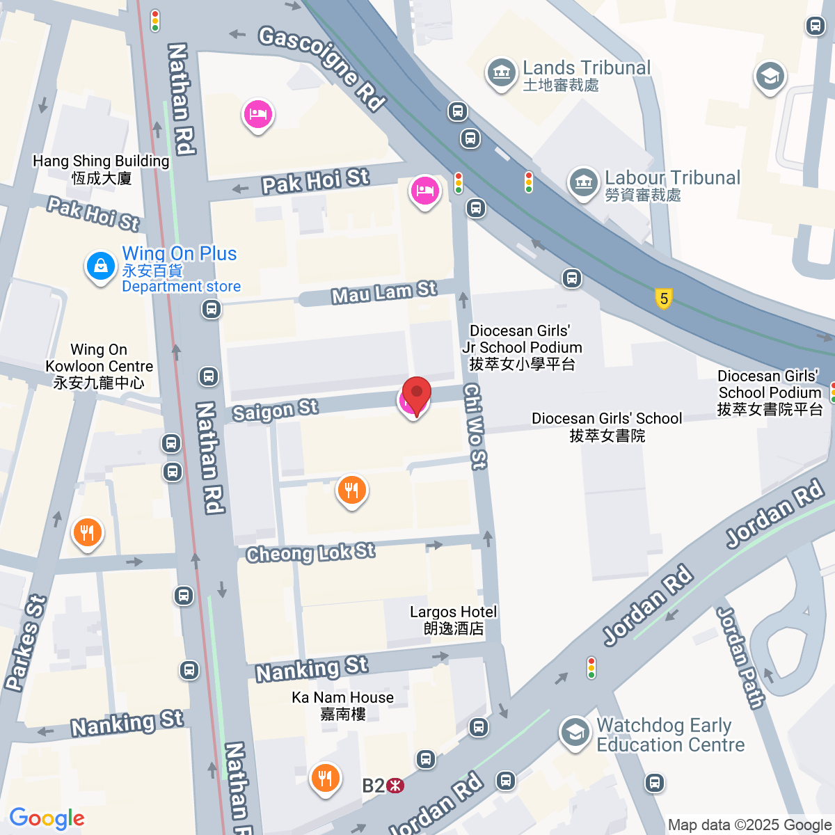Hong Kong, Jordan, Saigon St, 23號Travelodge Kowloon Hotel1/F
