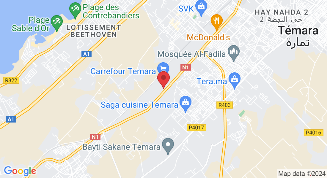 999 Av. Hassan II, Témara, Maroc
