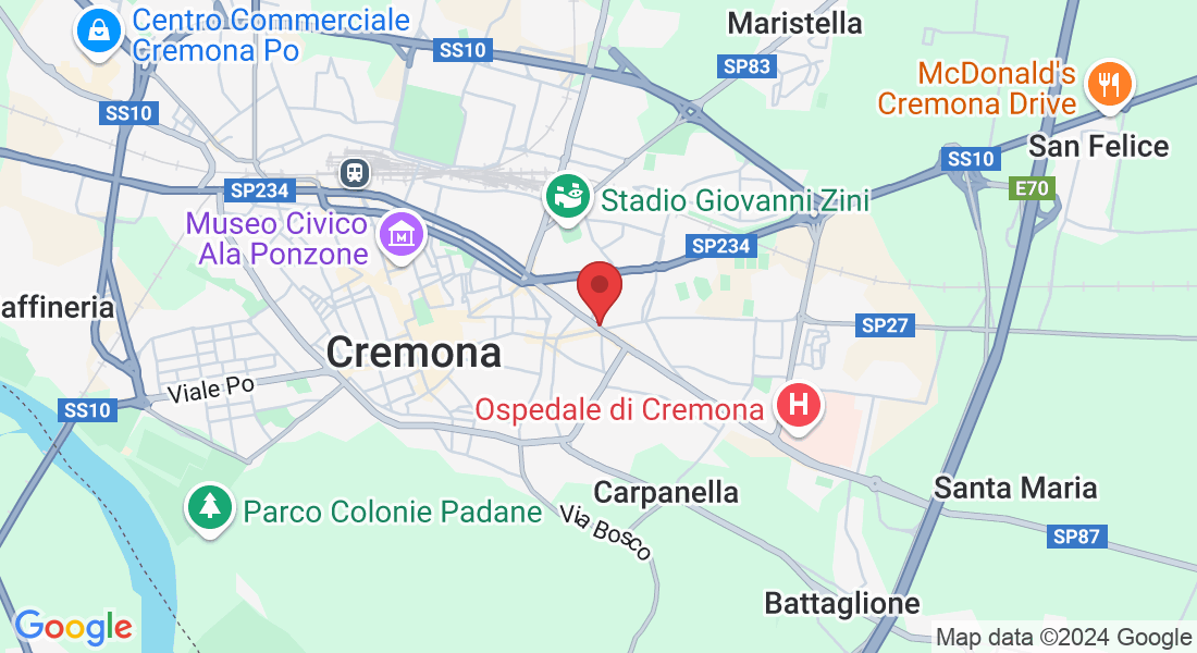 Via Arcangelo Ghisleri, 68/E, 26100 Cremona CR, Italia
