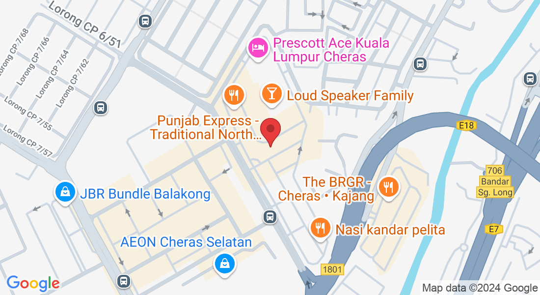 A 9 UG, Jalan C180/1, Dataran C180, 43200 Cheras, Selangor, Malaysia