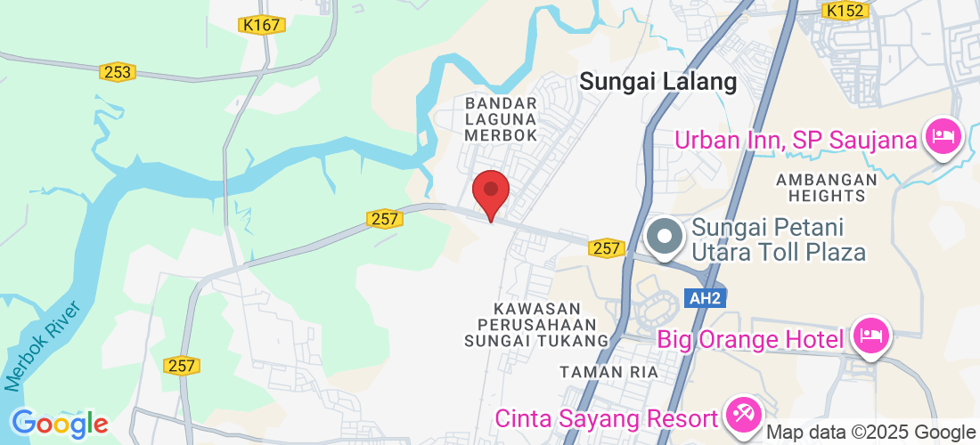 69, Persiaran BLM 6/2, Bandar Laguna Merbok, 08000 Sungai Petani, Kedah, Malaysia