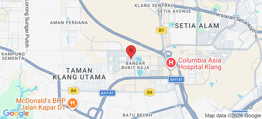 19, Jln Makyong 5e/Ku5, Bandar Bukit Raja, 41050 Klang, Selangor, Malaysia