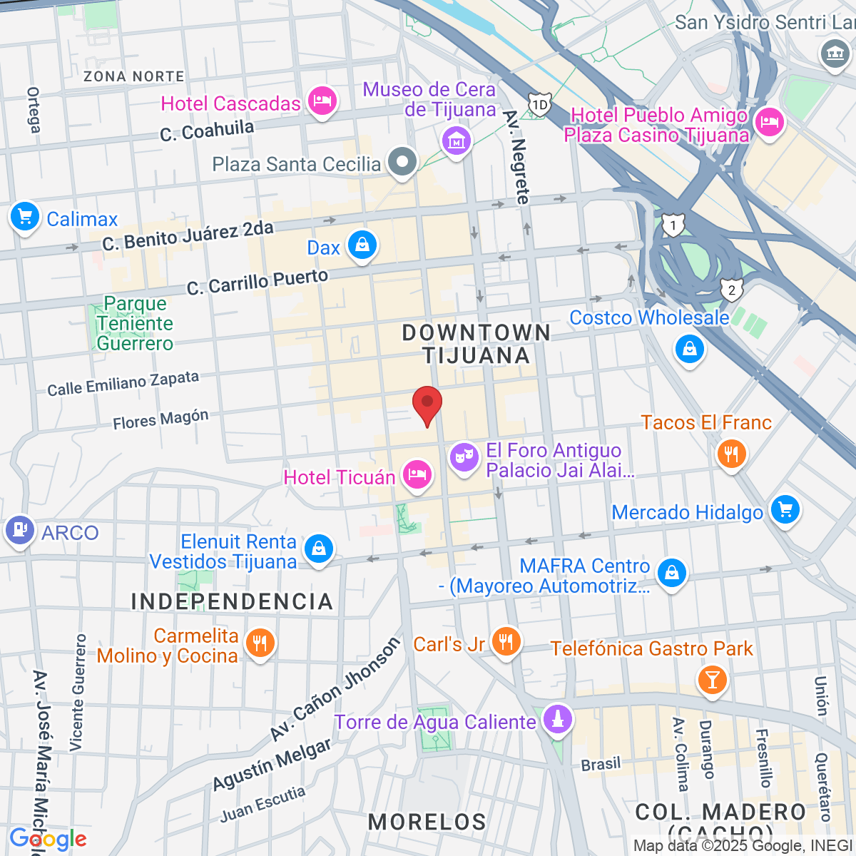 Av. Revolución 1317, Zona Centro, 22000 Tijuana, B.C., Mexico