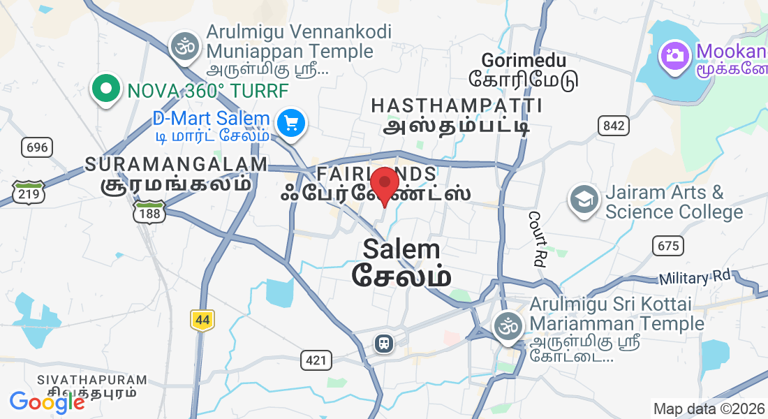 3rd Floor, SKS Towers, 50, 1, Brindavan Rd, Guptha Nagar, Salem, Tamil Nadu 636004, India