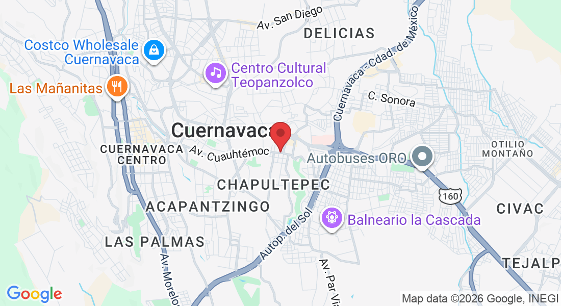 Av. Cuauhtémoc 155-Interior 304, Chapultepec, 62450 Cuernavaca, Mor., México