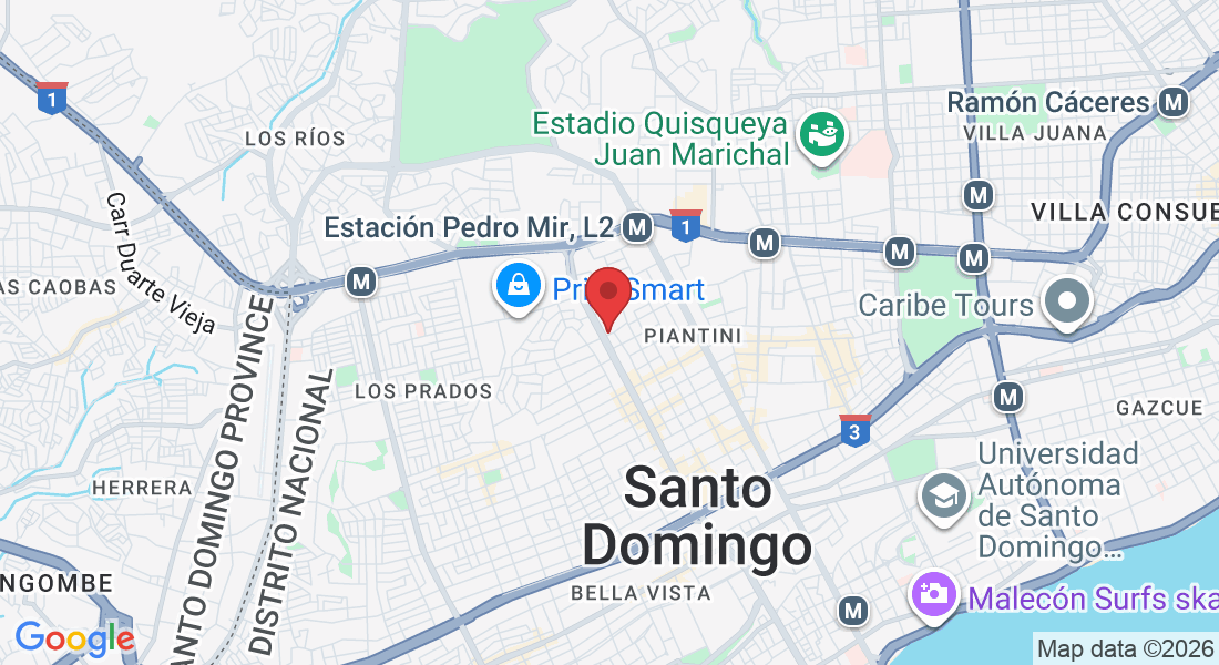 Av. Winston Churchill 80, Plaza Fernandez II Local 26B, Santo Domingo 10130, Dominican Republic