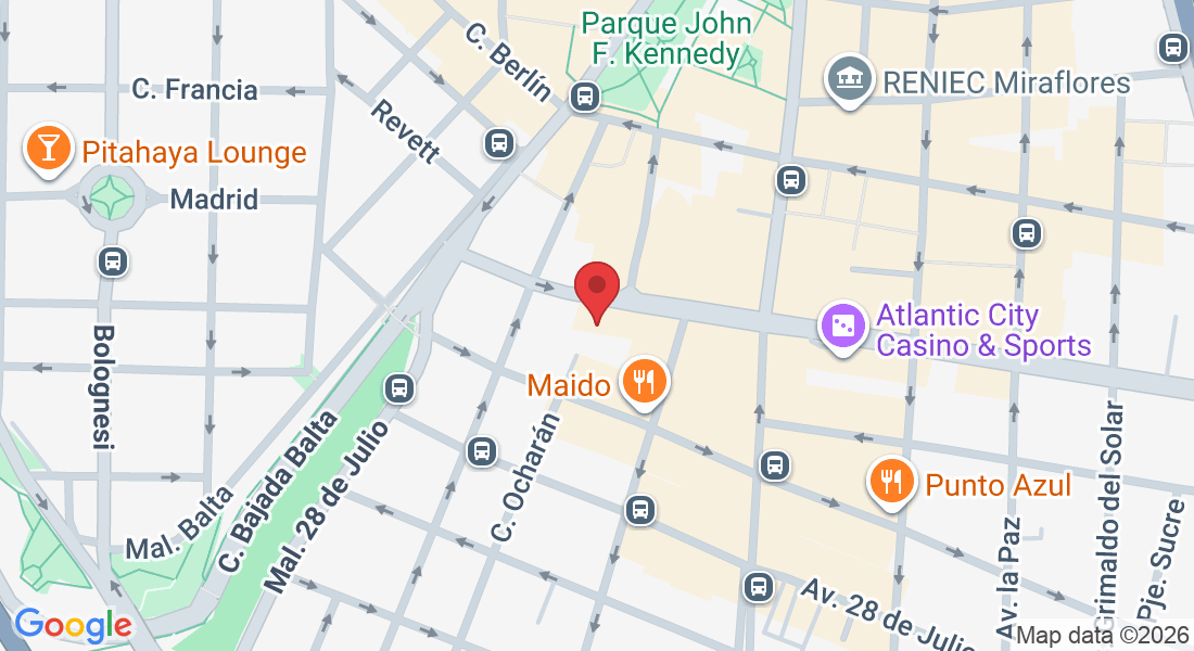 Av. Alfredo Benavides 250, Miraflores 15074, Perú