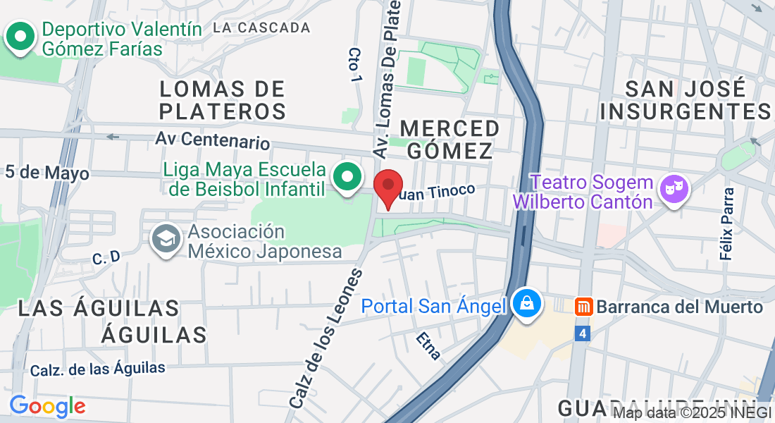 Barranca del Muerto Ote. 575, Merced Gómez, Álvaro Obregón, 01600 Ciudad de México, CDMX, Mexico