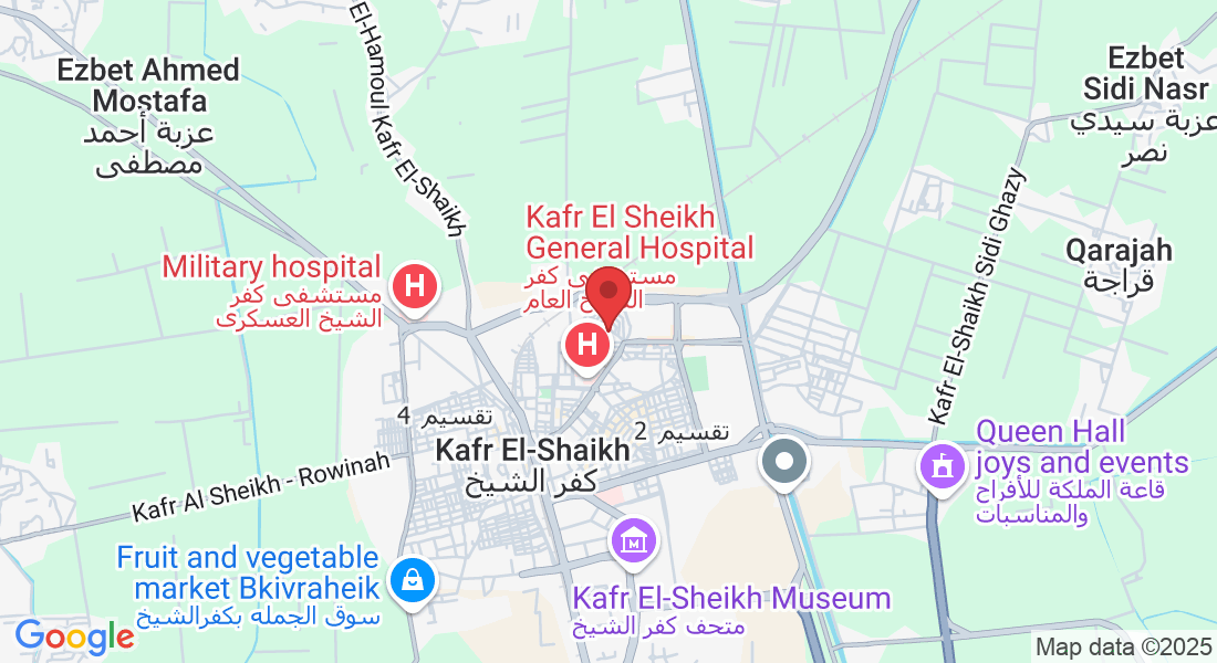 ميدان هيئة قضايا الدولة بجوار صيدلية الغنام 206, قسم كفر الشيخ، كفر الشيخ، محافظة كفر الشيخ 6860642, Egypt