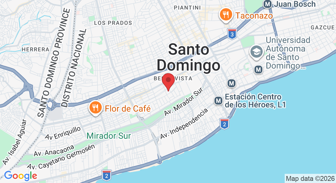 Piso 3, Bella Vista Mall, Av. Sarasota 62, Santo Domingo 10111, República Dominicana