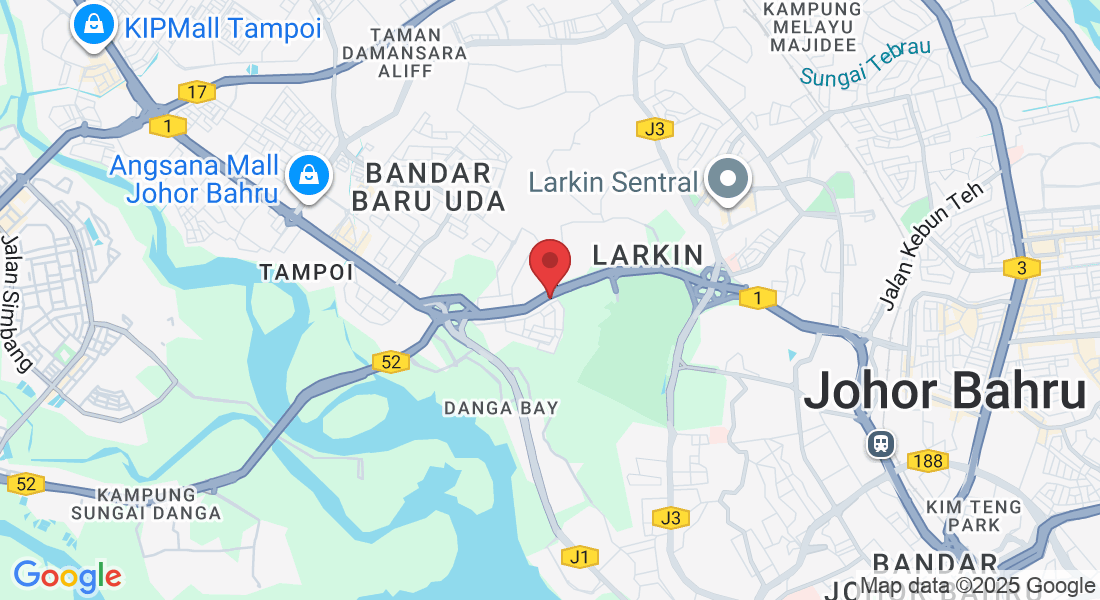Suite 307, Level 3, Bangunan Ang, 1, Jalan Jeram, Taman Tasek, 80200 Johor Bahru, Johor Darul Ta'zim, Malaysia