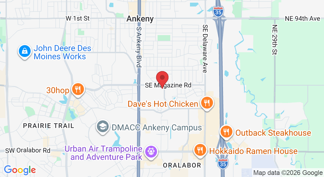 1410 SE Cortina Dr Suite 107, Ankeny, IA 50021, USA