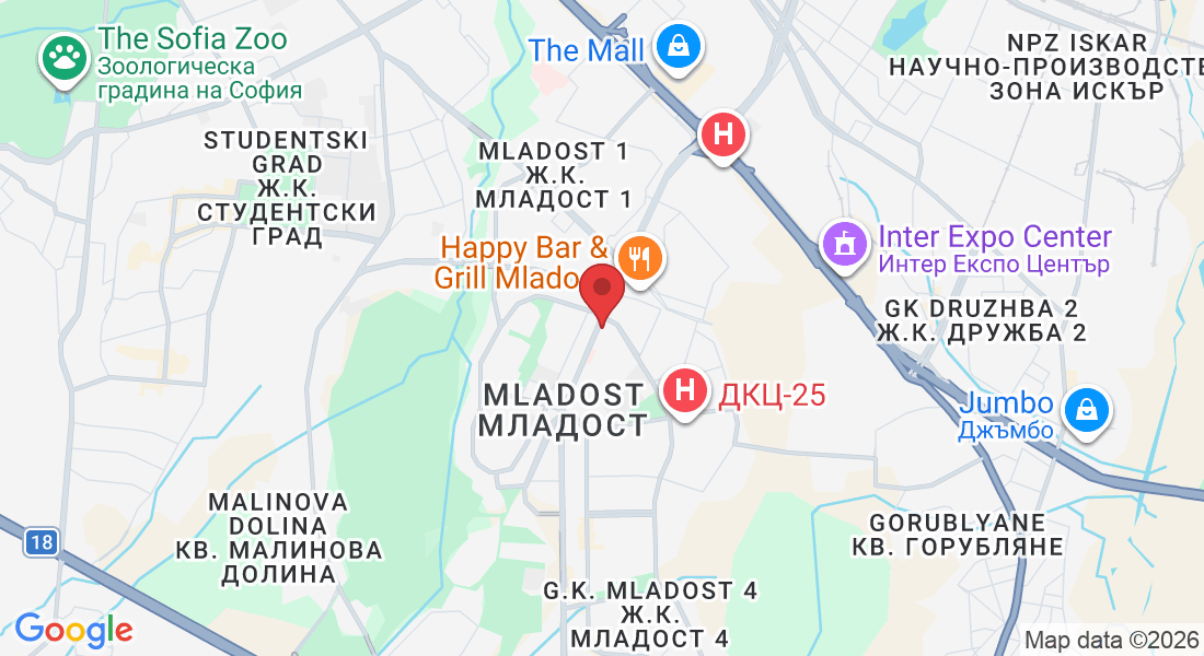 ж.к. Младост 3Mladost, Aleksandar Malinov Boulevard 51, 1712 Sofia, Bulgaria
