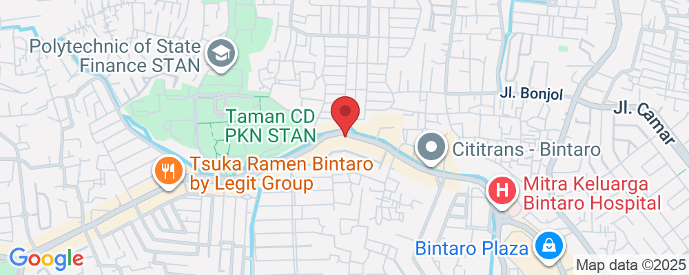 Jl. Bintaro Utama 3A No.21 Blok DD12, Kelurahan Parigi, Pondok Aren, South Tangerang City, Banten 15225, Indonesia
