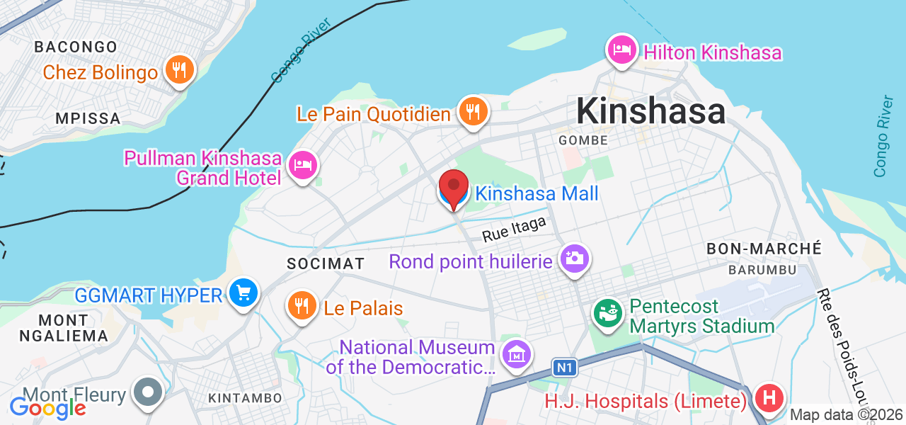M7MR+VH9, Av. Du 24 Novembre, Kinshasa, Democratic Republic of the Congo