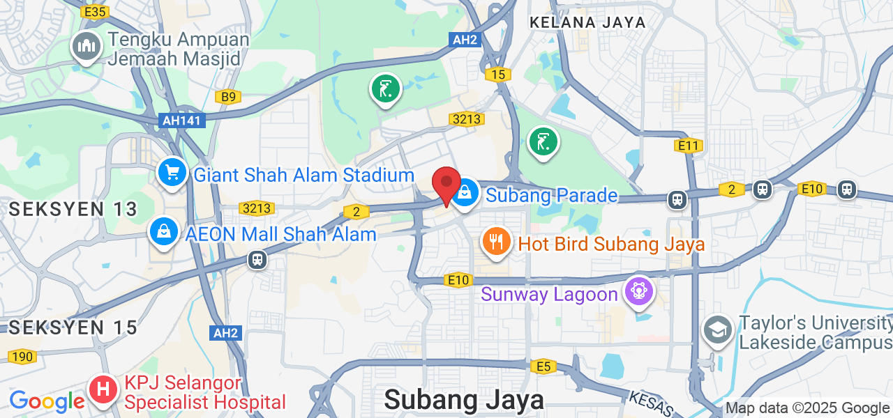 F-20, First Floor, NU Empire Shopping Gallery, Jalan SS16/1, Ss 16, 47500 Subang Jaya, Selangor, Malaysia