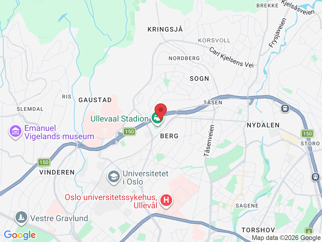 Ullevål Stadion, Sognsveien 75E, Inngang 12-13, 4 etg, 0855 Oslo, Norge