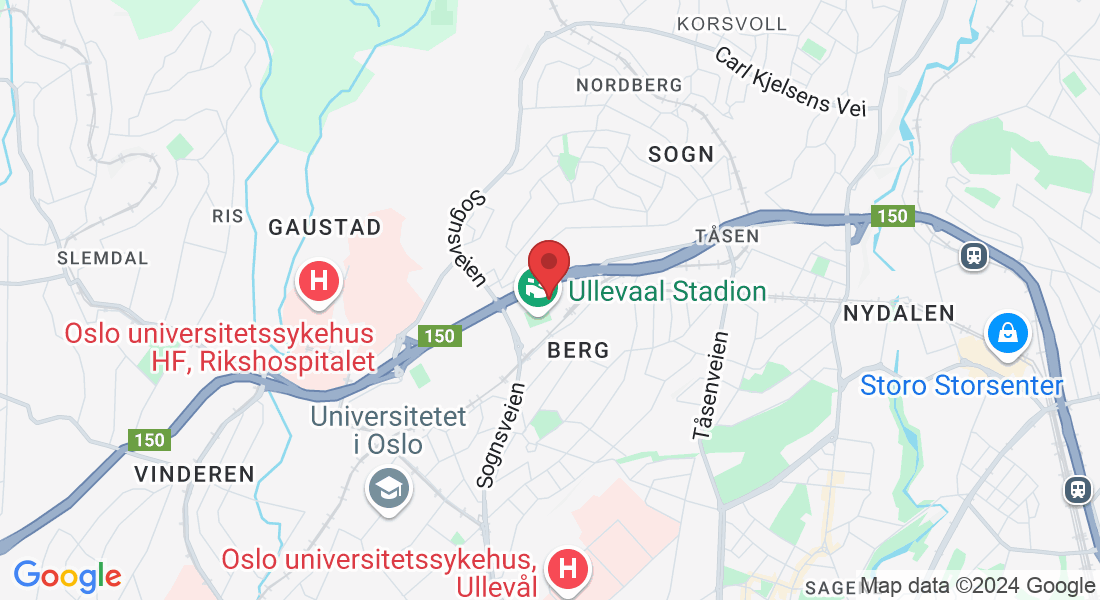 Sognsveien 75E, Ullevål Stadion, Inngang 12-13, 4 etg, 0855 Oslo, Norway