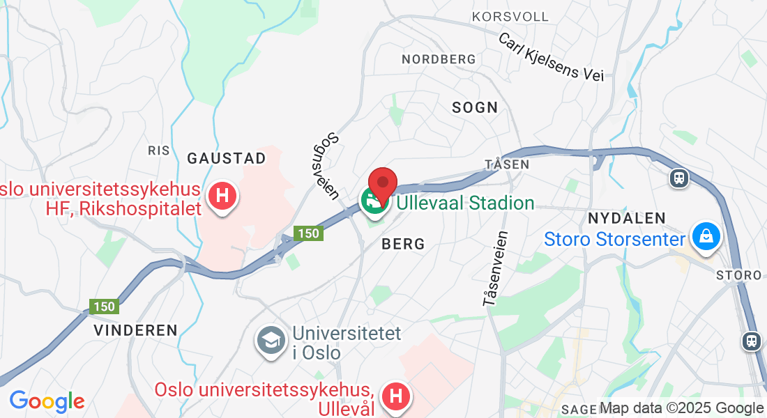 Sognsveien 75E, Ullevål Stadion, Inngang 12-13, 4 etg, 0855 Oslo, Norway