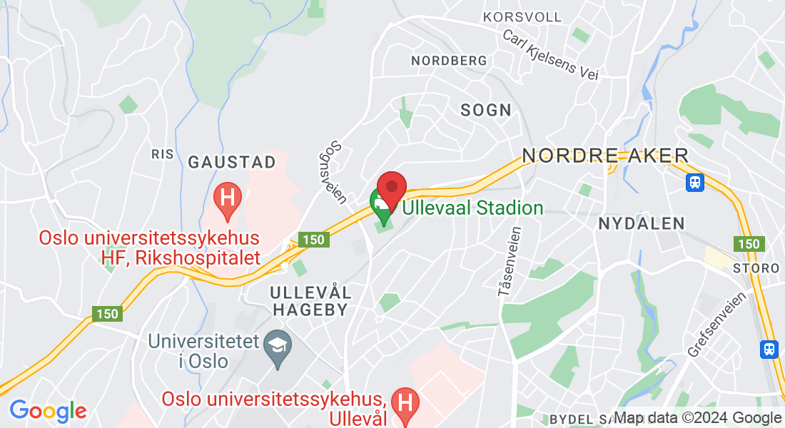 Sognsveien 75E, Ullevål Stadion, Inngang 12-13, 4 etg, 0855 Oslo, Norway