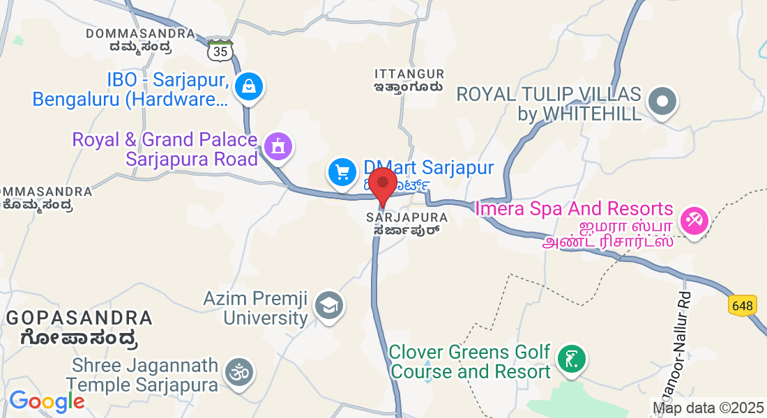 Shop No. 4, Sarjapura - Attibele Rd, opp. Police Quarters, near Ravi Cinema Theatre, Sarjapura, Bengaluru, Karnataka 562125, India