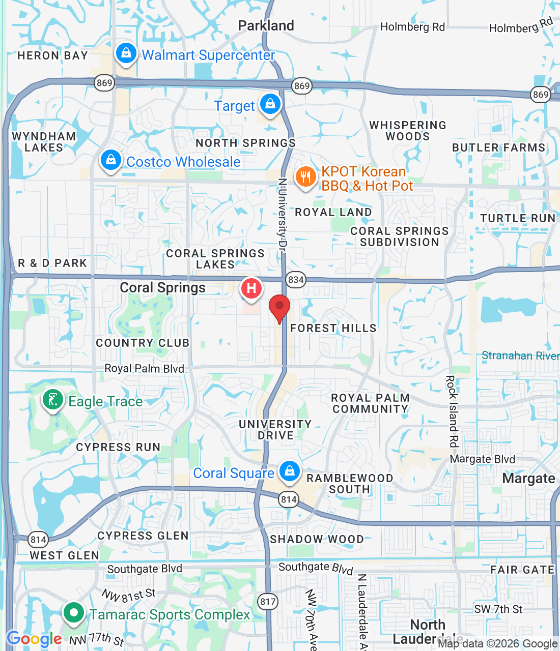 2808 N University Dr, Coral Springs, FL 33065, USA