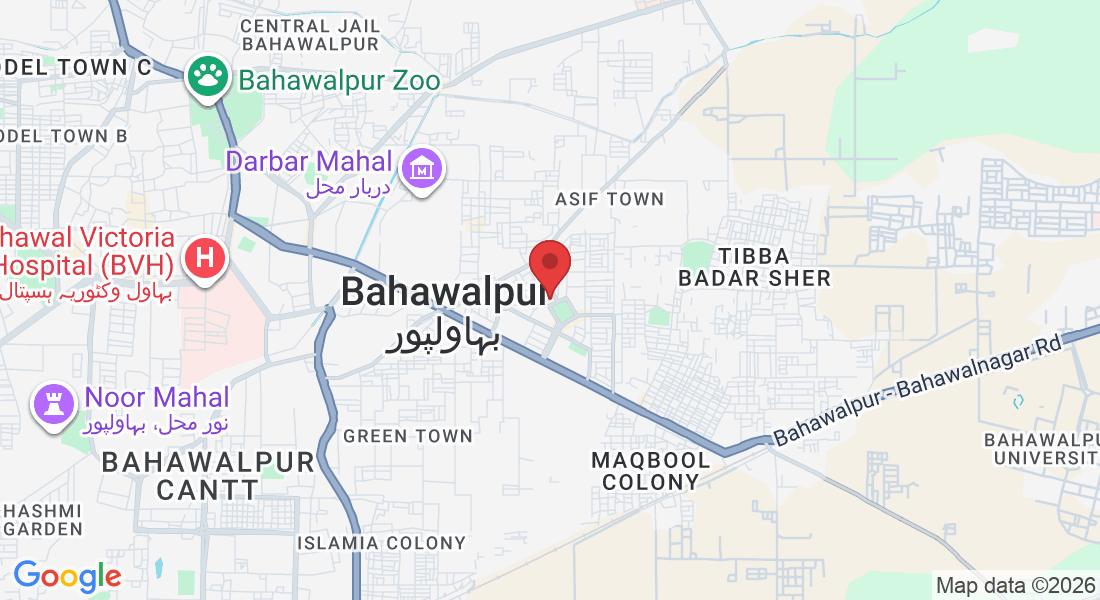 Commercial Area Satellite Town, Bahawalpur, 63100, Pakistan