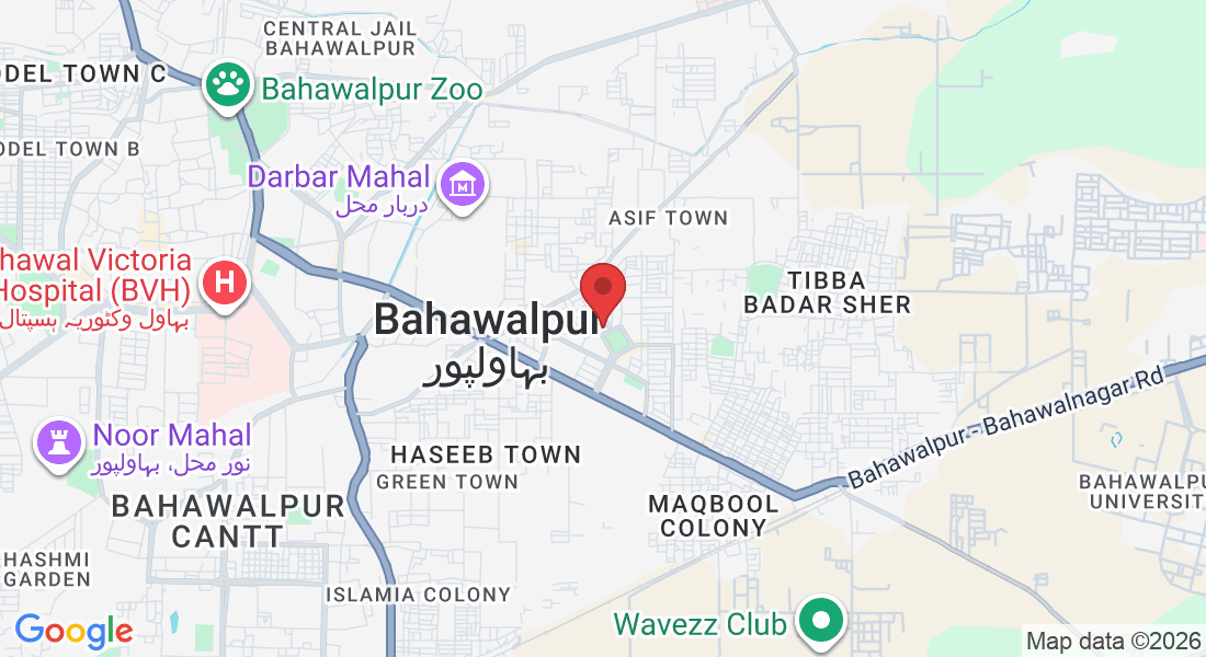 Commercial Area Satellite Town, Bahawalpur, 63100, Pakistan