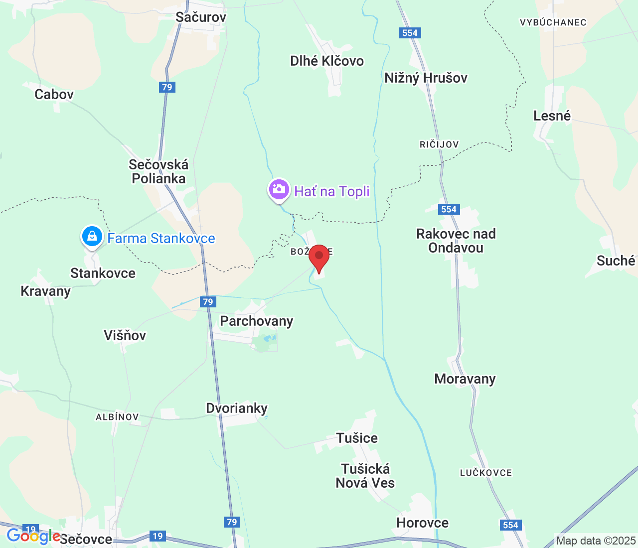 QP7P+37, 076 62 Parchovany, Slovensko