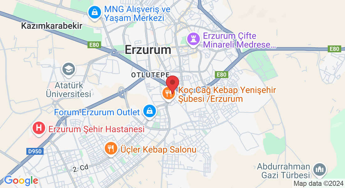 Palandöken Kavşağı, Atatürk Blv. No:3, 25100 Palandöken/Erzurum, Türkiye