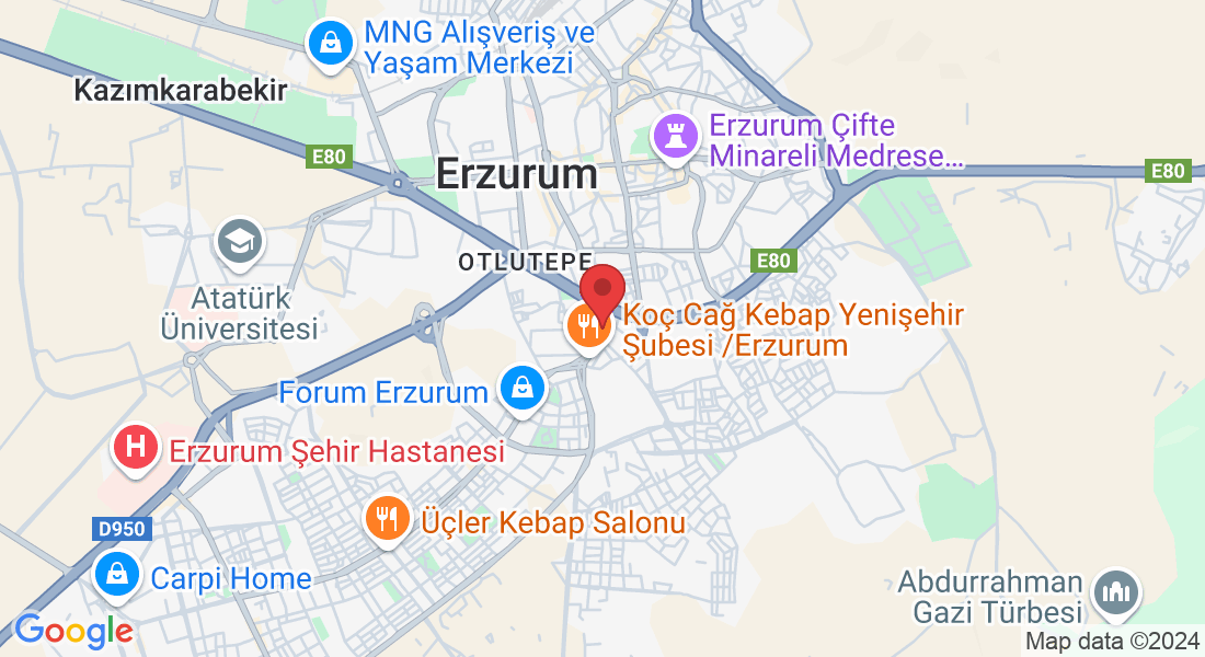 Palandöken Kavşağı, Atatürk Blv. No:3, 25100 Palandöken/Erzurum, Türkiye