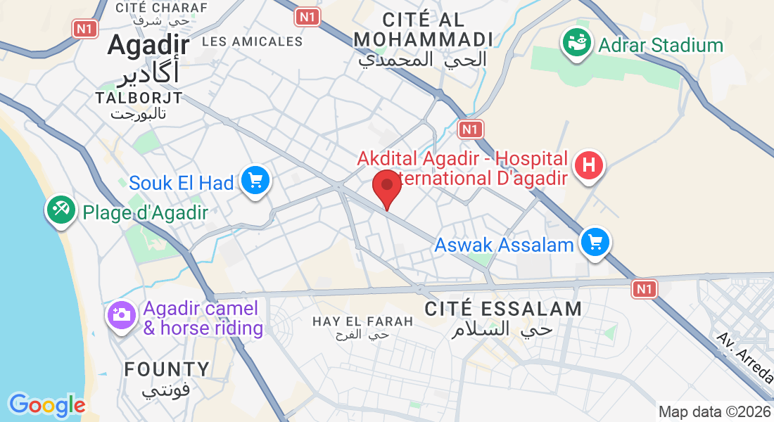11 Av. Moulay Hassan I, Agadir 80000, Morocco