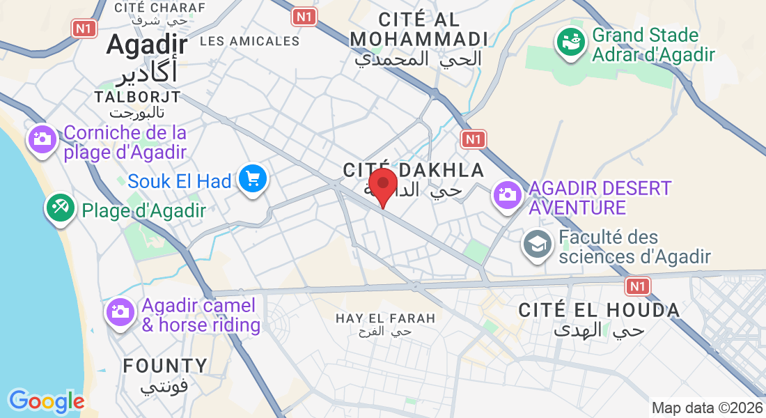 11 Av. Moulay Hassan I, Agadir 80000, Morocco