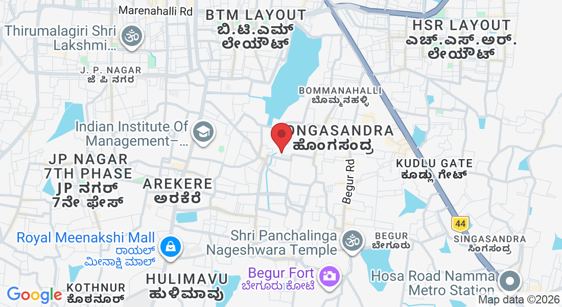 3rd Floor, No. 13, Kodichikkanahalli Main Rd, near SM Super Market, next to RMR Park, Manjunath Layout, Kodichikknahalli, DUO Layout, BDA Layout BTM 4th Stage, Bengaluru, Karnataka 560076, India