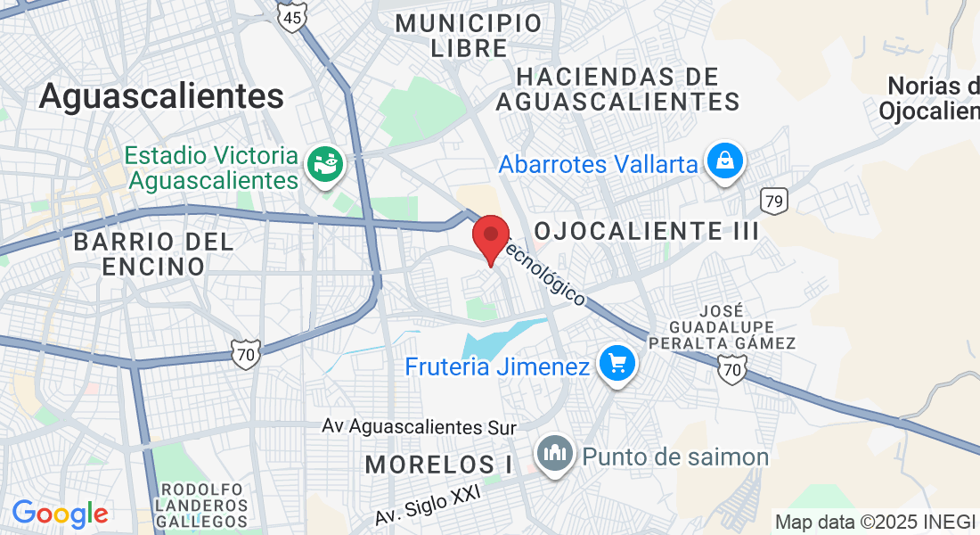 Av. Paseo de la Cruz 36-E, Ojocaliente, 20256 Aguascalientes, Ags., Mexico