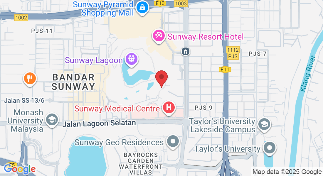 no. 1, Jalan Medispa, Persiaran Lagoon, Bandar Sunway, 47500 Selangor, Malaysia