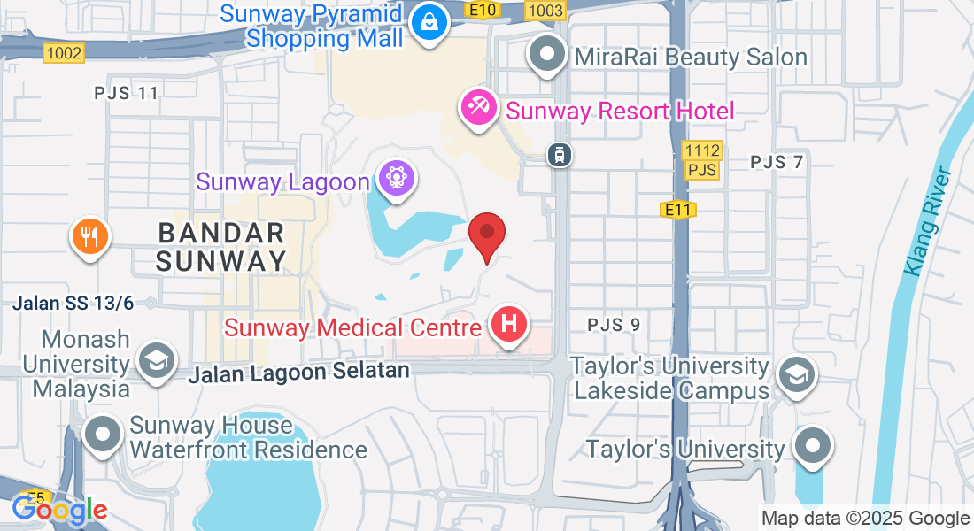 No. 1, Jalan Medispa, Persiaran Lagoon, Bandar Sunway, 47500 Petaling Jaya, Selangor, Malaysia