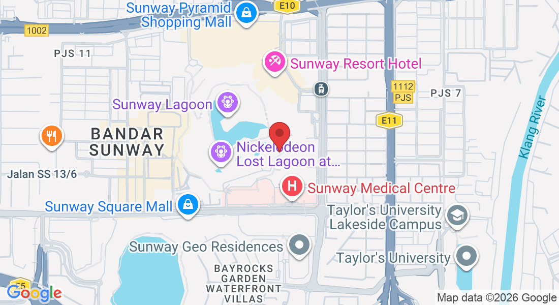 No. 1, Jalan Medispa, Persiaran Lagoon, Bandar Sunway, 47500 Petaling Jaya, Selangor, Malaysia