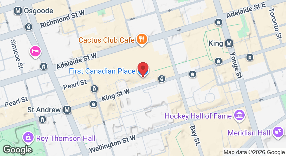 First Canadian Place, 100 King St W Ste 5700, Toronto, ON M5X 1C7, Canada