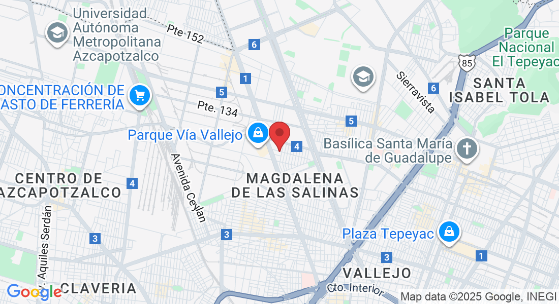 Pte. 126 407, Lindavista Vallejo III Secc, Gustavo A. Madero, 07750 Ciudad de México, CDMX, México