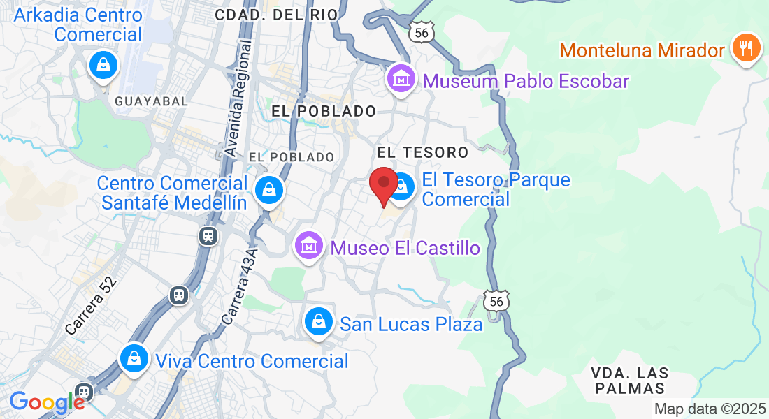 1A Sur - 45, Carrera 25A #, El Poblado, Medellín, El Poblado, Medellín, Antioquia, Colombia