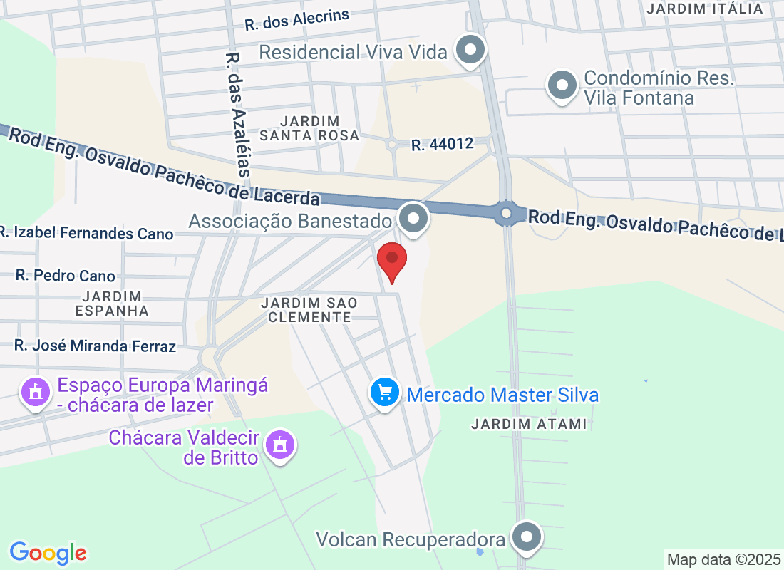 Rua Pion - R. Pioneiro Exaltino Pereira Boa Sorte, 1537 - Jardim Sao Clemente, Maringá - PR, 87062-005, Brasil