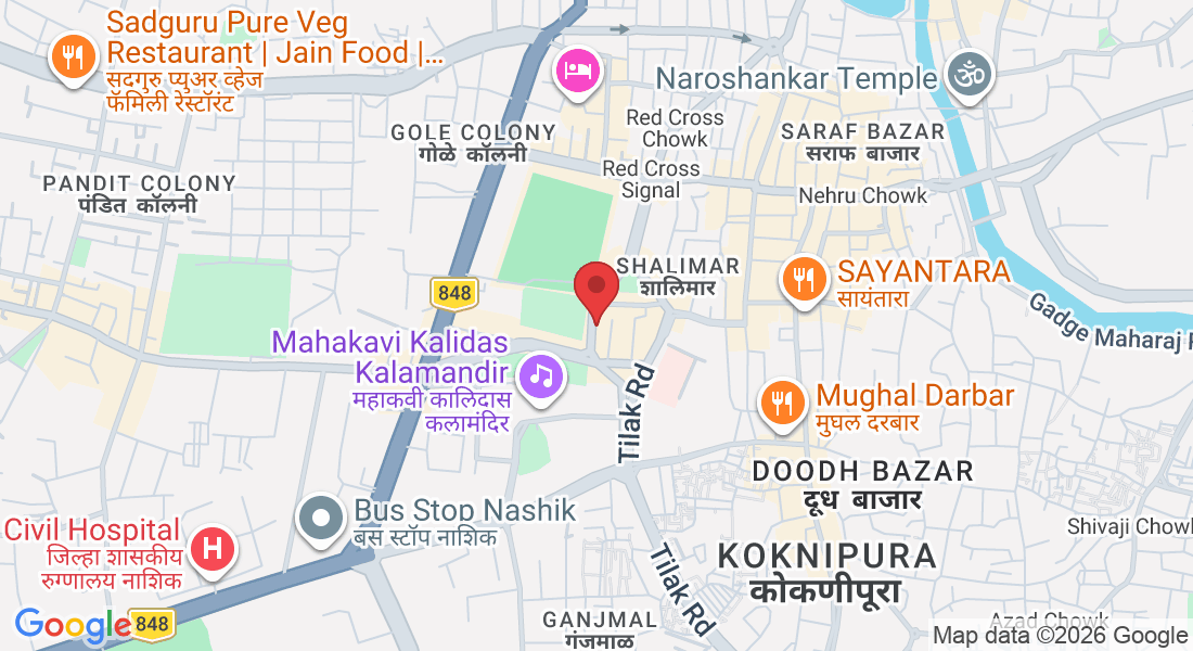 Office no. 28, Millenium chambers, 2nd Floor, Marchant Chembers, opposite Nasik Gymkhana, Shalimar, Nashik, Maharashtra 422001, India